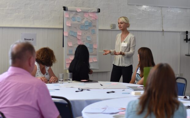 Participants at the Birmingham roadshow event during an unconference session