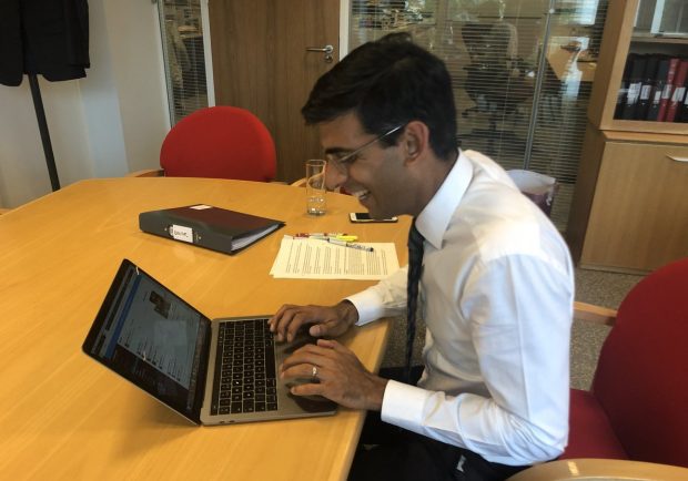 Rishi Sunak MP answering questions on Slack