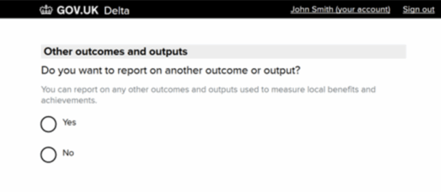 Screenshot showing the new additional question which simplifies the journey for users