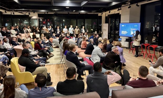 A room full of people at the launch of the Opportunity for PropTech Report earlier this year at Google’s Headquarters in London.