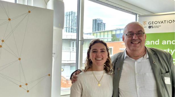 Lou Welham and her mentor in the Women in Geospatial programme